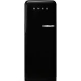 Approx 24" 50'S Style Refrigerator with ice compartment, Black, Left hand hinge