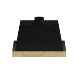 Forno Vittorio 36-Inch Wall Mount Range Hood, Black with Antique Brass Trim, 600 CFM Airflow, Dishwasher-Safe Baffle Filters, Remote Control, 3-Speed Fan, Bright LED Lighting.