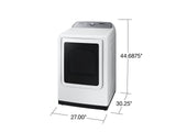 7.4 cu. ft. Smart Gas Dryer with Steam Sanitize+ in White
