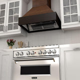 ZLINE 30 in. Wooden Wall Mount Range Hood in Antigua and Hamilton - Includes Remote Motor