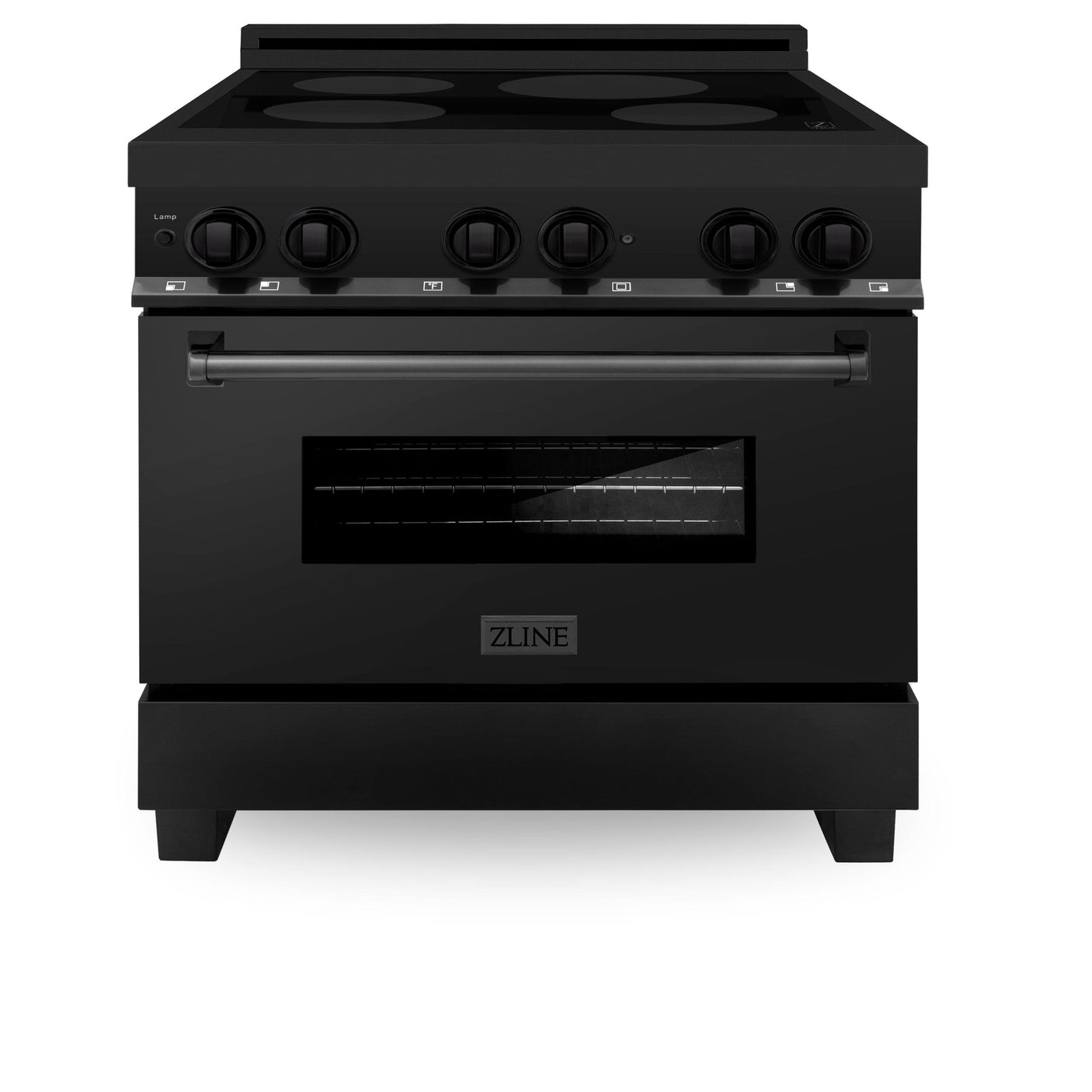 ZLINE 36" 4.6 cu. ft. Induction Range with a 5 Element Stove and Electric Oven in Black Stainless Steel (RAIND-BS-36)