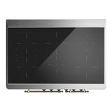 ILVE UMDIB40NR3MGB Majestic III 40 inch Induction Range with 6 Elements, 3.82 cu. ft. Total Oven Capacity (Triple Glass Door, Graphite Matte, Burnished)