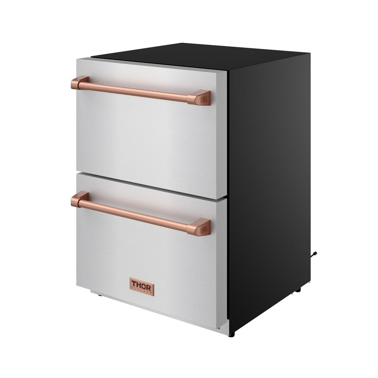 24 Inch Undercounter Built-in or Freestanding Drawer Refrigerator - Stainless Steel/rose Gold  Gordon Ramsay Series
