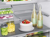 23 cu. ft. Counter Depth 4-Door French Door Refrigerator with Polygon Handles in Stainless Steel