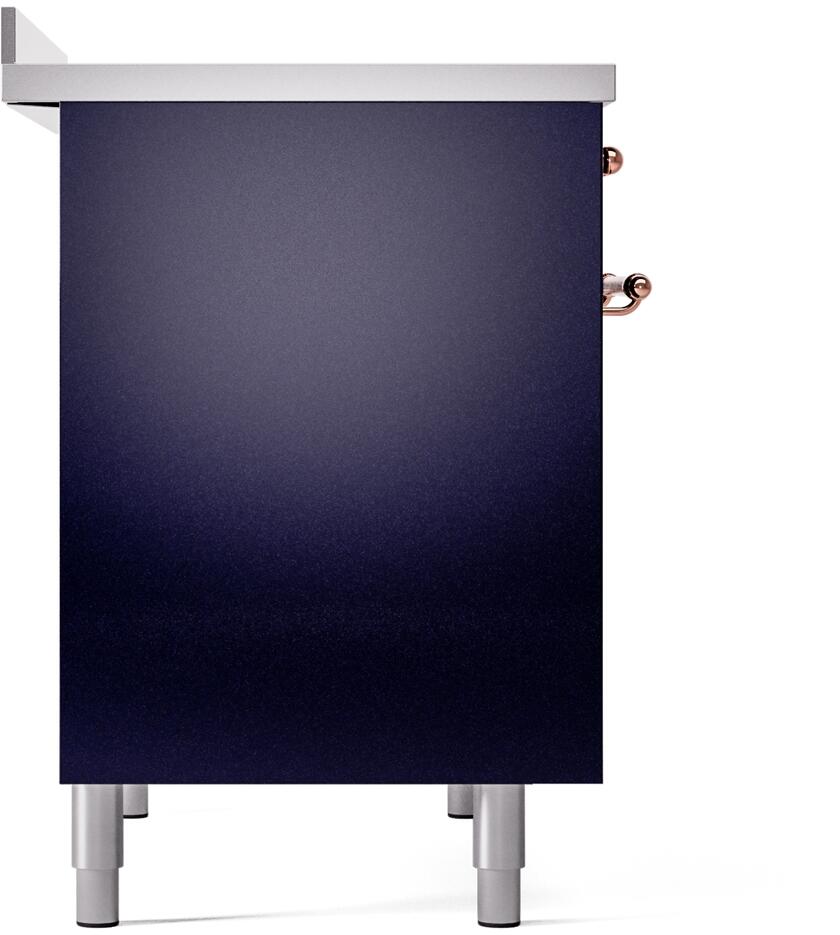 Nostalgie II 40 Inch Electric Freestanding Range in Blue with Copper Trim
