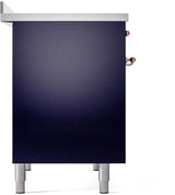 Nostalgie II 40 Inch Electric Freestanding Range in Blue with Copper Trim