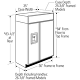 Monogram 36" Smart Built-In Side-by-Side Refrigerator with Dispenser