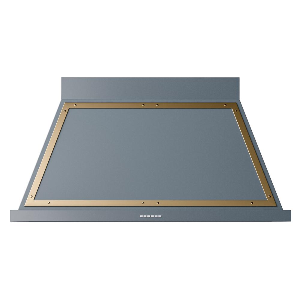 ILVE UANB48BGG Nostalgie Noblesse 48 inch Range Hood (Blue Grey, Brass)