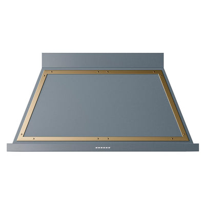 ILVE UANB48BGG Nostalgie Noblesse 48 inch Range Hood (Blue Grey, Brass)