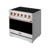 36 Inch Professional Electric Range In Stainless Steel/rose Gold  Gordon Ramsay Series