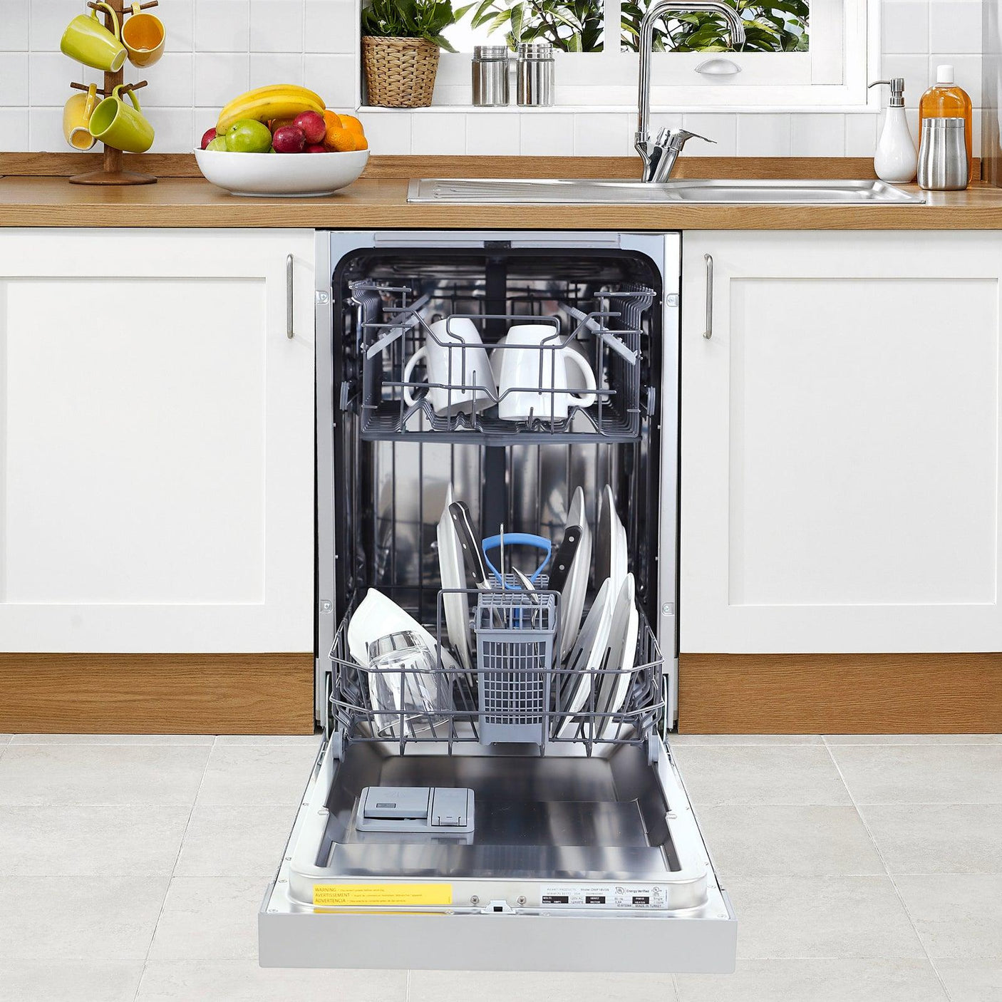 Avanti 18" Built In Dishwasher - White