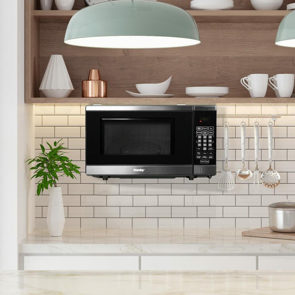 Danby Designer 0.7 cu. ft. Space Saving Under the Cupboard Microwave in Stainless Steel