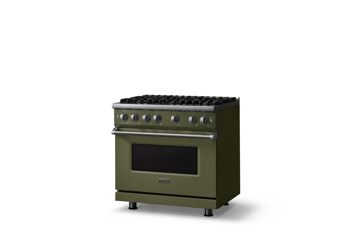 36"W. Sealed Burner Gas Range (Burner: 6b, Finish: Martini, Trim: Polished Chrome, Fuel: Natural Gas)