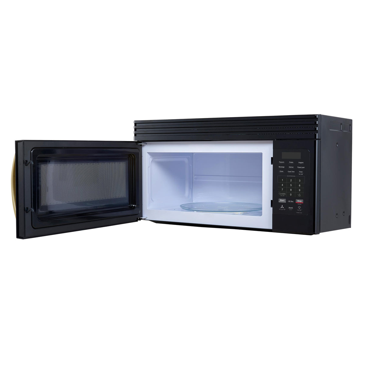 Forno Scalo 30-Inch Over the Range Microwave, Black - 1.6 cu.ft, 300 CFM Vent, Touch Control, LED Light