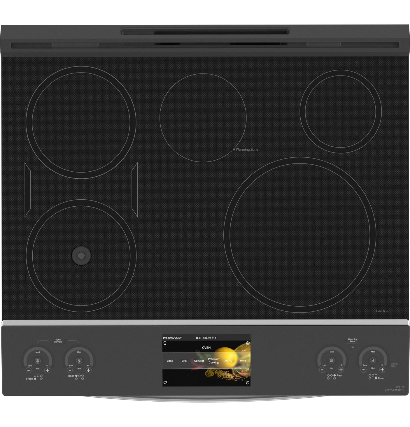 GE Profile™ 30" Smart Slide-In Front-Control Induction Fingerprint Resistant Range with In Oven Camera