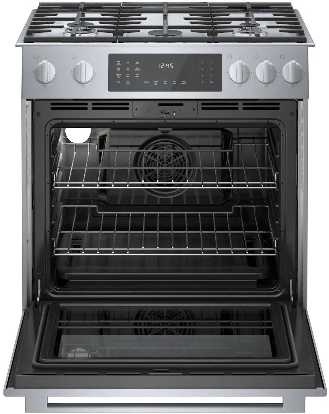 800 Series Dual Fuel Slide-in Range 30" Stainless Steel
