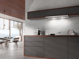 DA 3496 - Built-in ventilation hood with energy-efficient LED lighting and backlit controls for easy use.