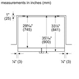 500 Series French Door Bottom Mount Refrigerator 36" Stainless steel (with anti-fingerprint), Total No Frost