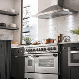 ZLINE 48 in. Dual Fuel Range with Gas Stove and Electric Oven in Stainless Steel (RA48) [Color: DuraSnow Stainless Steel]