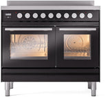Professional Plus II 40 Inch Electric Freestanding Range in Glossy Black with Trim