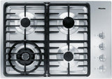 KM 3465 G Stainless steel - 30-inch gas cooktop with a dual wok burner for particularly wide ranging burner capacity.