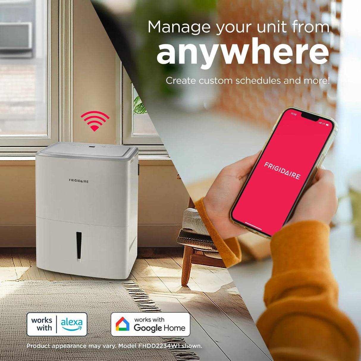 22 Pint Dehumidifier with Wi-Fi (Energy Star)