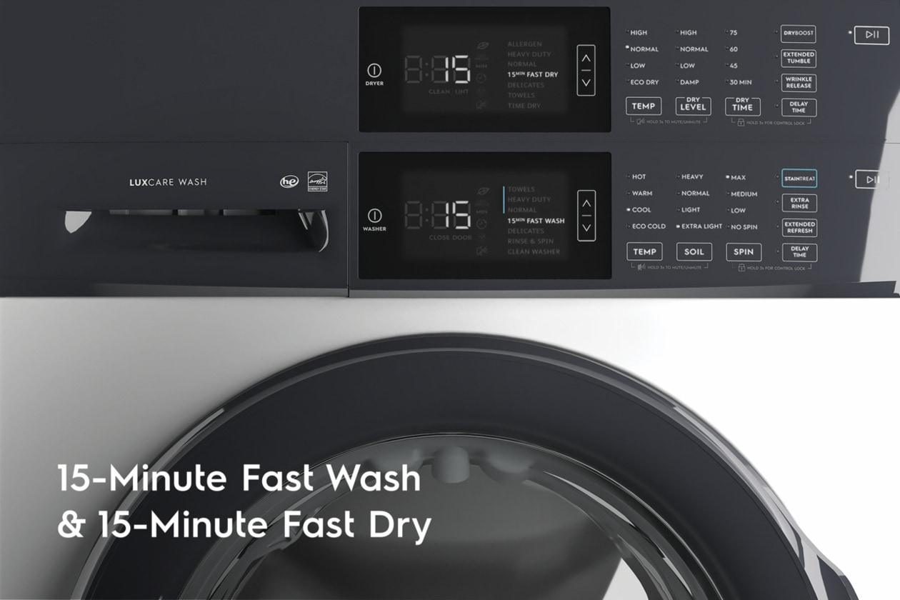 Laundry Tower Single Unit Front Load 4.4 Cu. Ft. Washer & 8 Cu. Ft. Gas Dryer