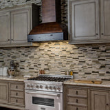 ZLINE 36" Wooden Wall Mount Range Hood in Antigua and Walnut - Includes Remote Motor