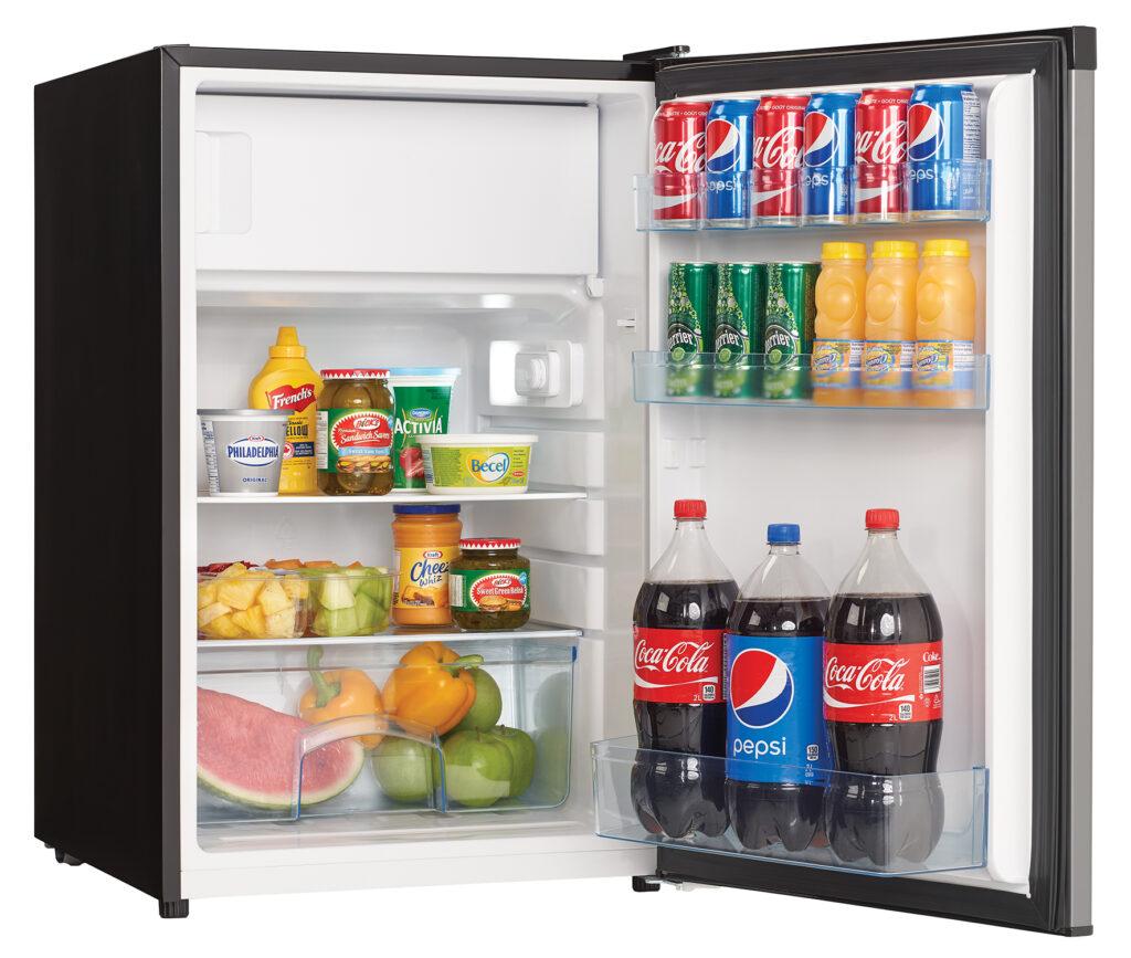 Danby 4.5 cu. ft. Compact Fridge with True Freezer in Stainless Steel Look