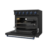 36 Inch Professional Electric Range In Black/blue  Gordon Ramsay Series