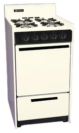 Bisque Gas Range In Slim 20" Width With Electronic Ignition and Sealed Burners; Replaces Stm1107