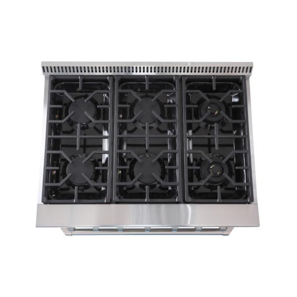 36 Inch Professional Gas Range In Stainless Steel
