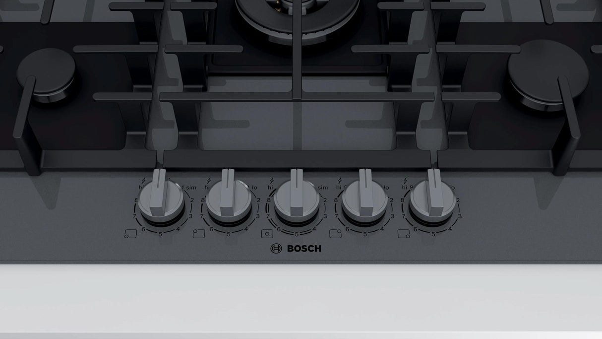 Benchmark® Gas Cooktop 30'' Tempered glass, Dark silver