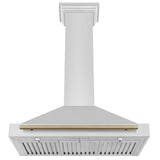 ZLINE 30 in. Autograph Edition Convertible Stainless Steel Range Hood with Stainless Steel Shell and Champagne Bronze Accents (KB4STZ-30-CB) [Color: Champagne Bronze Accents]