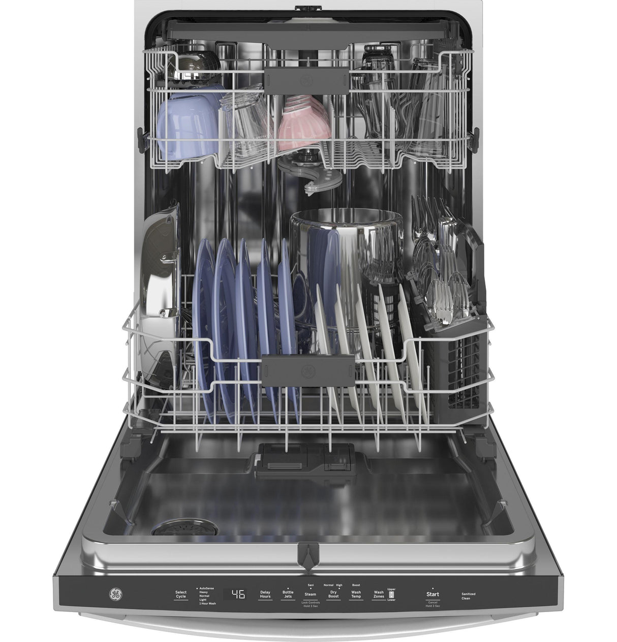 GE® ENERGY STAR® Fingerprint Resistant Top Control with Stainless Steel Interior Dishwasher with Sanitize Cycle & Dry Boost with Fan Assist