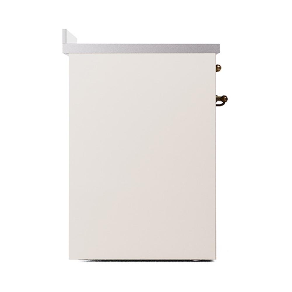 ILVE UNI304QNMPAWB Nostalgie II Noblesse 30 inch Induction Range (Solid Door, Antique White, Burnished)