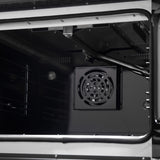 Forno Galiano 30-inch French Door Gas Range Black and Antique Brass Design, 5 Sealed Burners 68,000 BTU, 4.32 cu.ft. Convection Oven