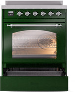 Nostalgie II 30 Inch Electric Freestanding Range in Emerald Green with Chrome Trim