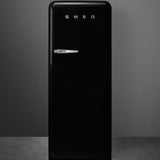 Approx 24" 50'S Style Refrigerator with ice compartment, Black, Right hand hinge