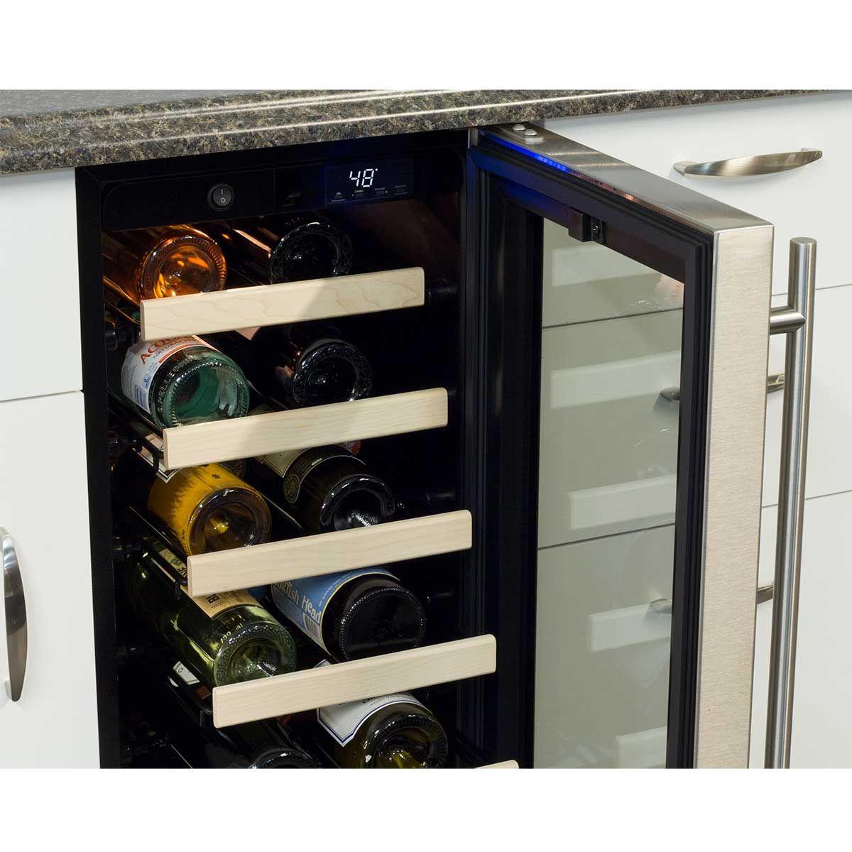 15-In Built-In Single Zone Wine Refrigerator with Door Swing - Right