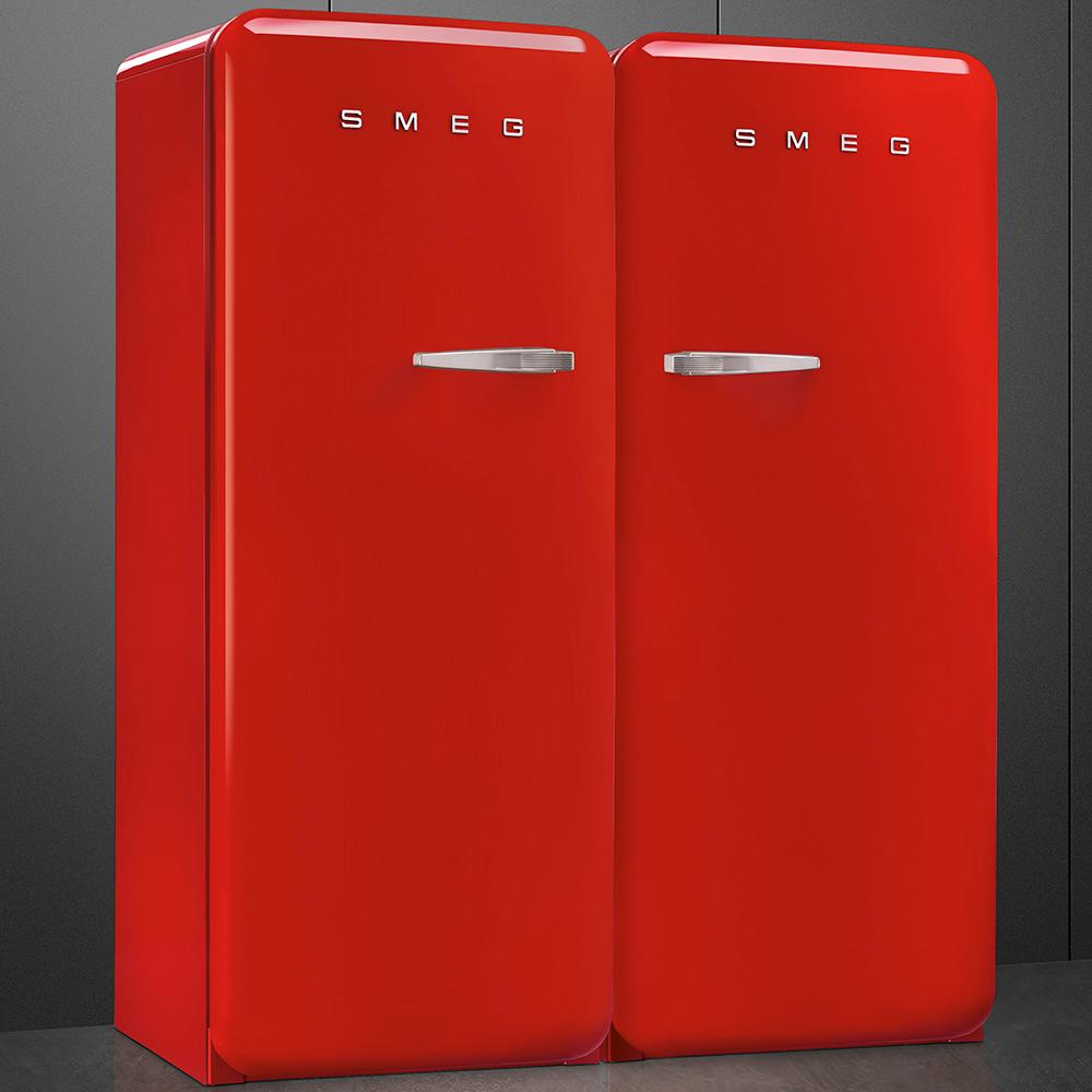 Approx 24" 50'S Style Refrigerator with ice compartment, Red, Right hand hinge