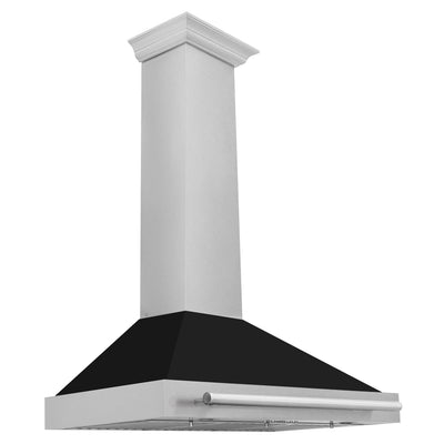 ZLINE 36 in. Convertible Fingerprint Resistant DuraSnow Stainless Steel Range Hood with Stainless Steel Handle (KB4SNX-36) [Color: Black Matte Shell]