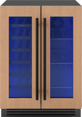Presrv Wine & Bev Cooler, 24in UC, Panel Ready, French Door
