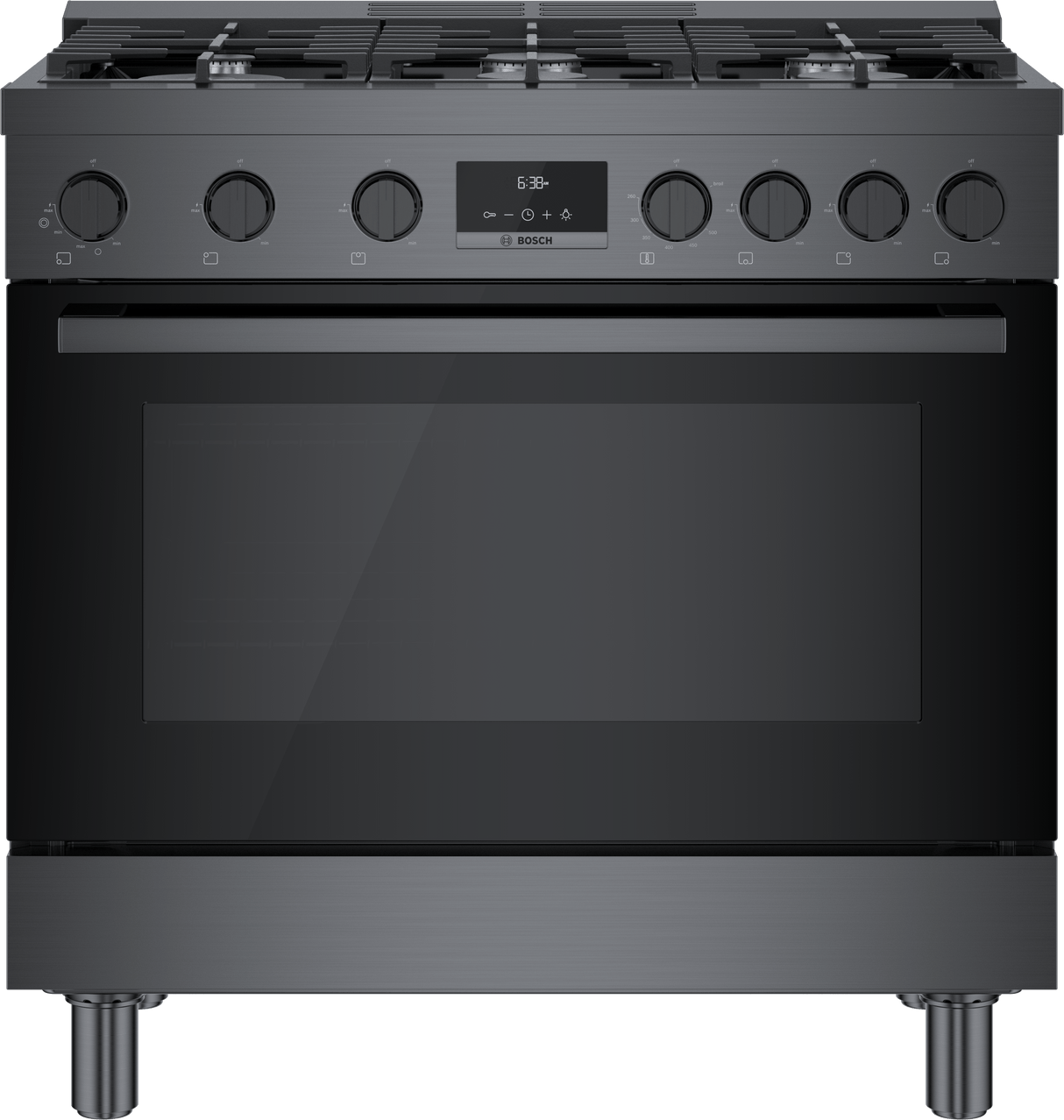 800 Series Gas Freestanding Range 36" Black Stainless Steel