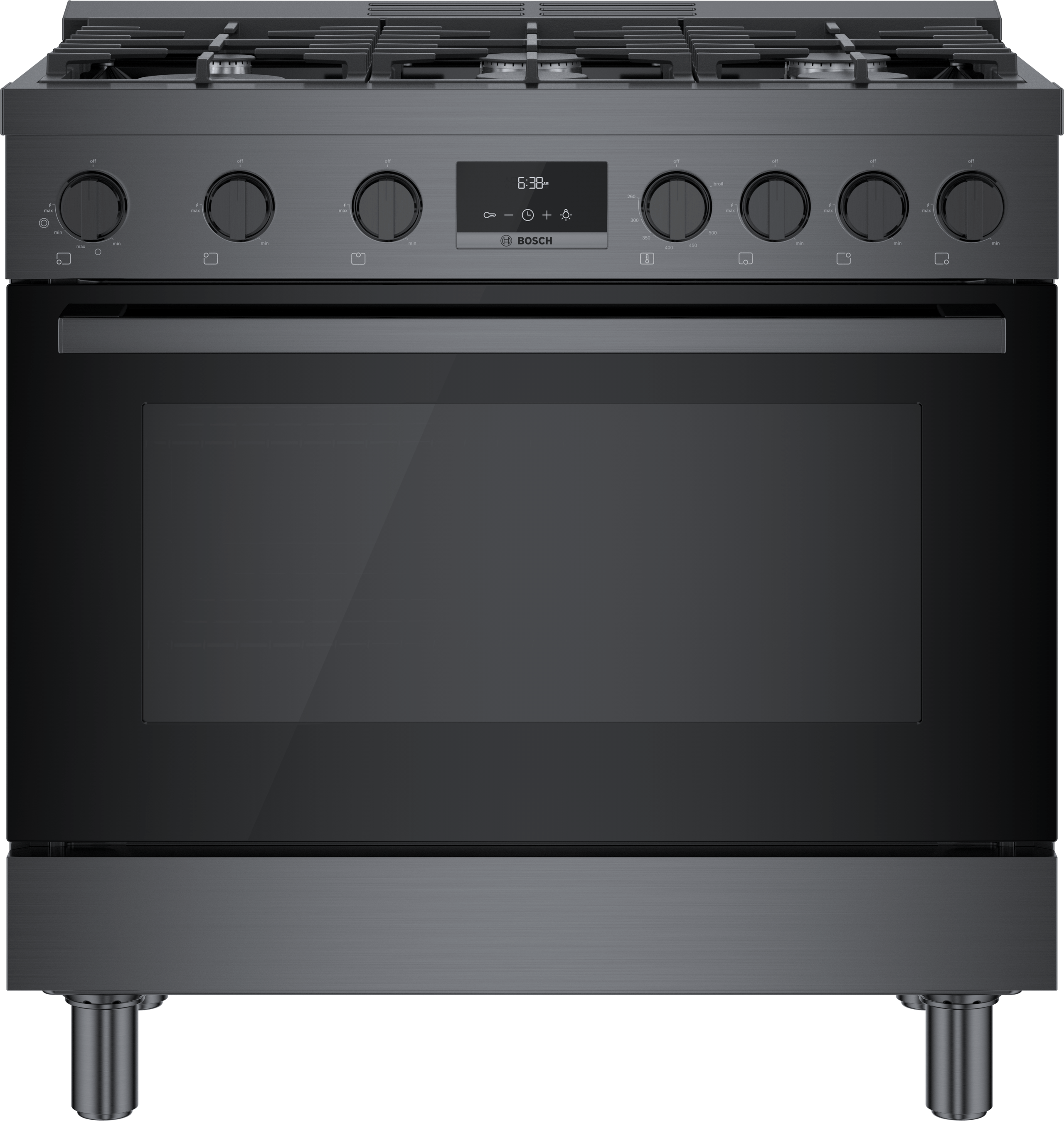 800 Series Gas Freestanding Range 36" Black Stainless Steel