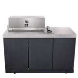 Forno Rimini Outdoor Kitchen: 30" BBQ 62,600 BTU, 4.8 cu.ft. Refrigerators, White Countertops