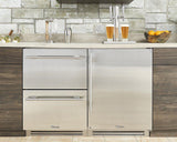 24 Inch Single Tap Overlay Panel Door Right Hinge Undercounter Beverage Dispenser