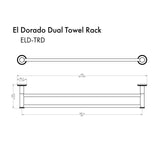 ZLINE El Dorado Double Towel Rail in Polished Gold (ELD-TRD-PG) [Color: Polished Gold]