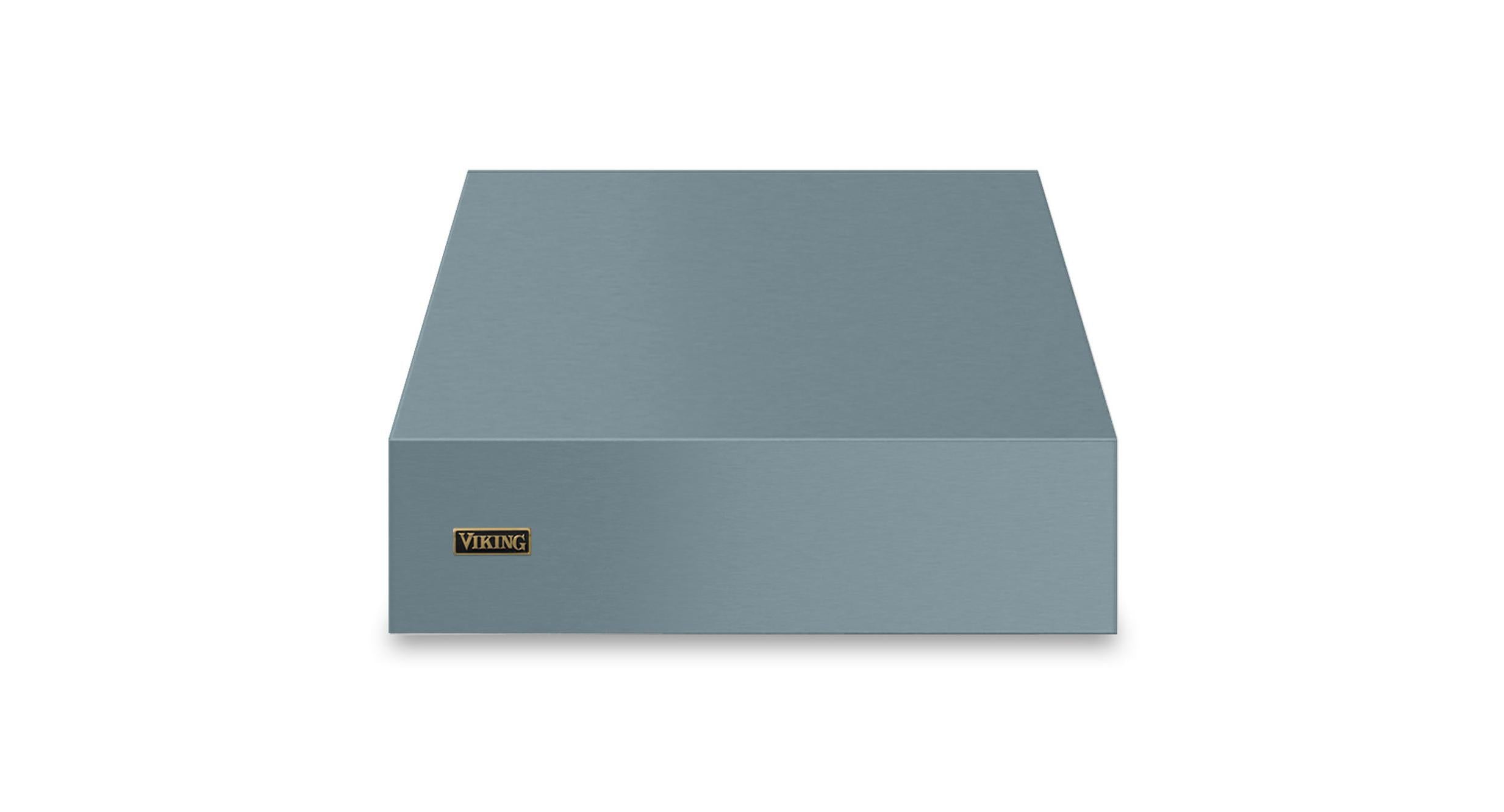 30"W. 18"H. Wall Hood (Finish: November Sky, Trim: Brushed Brass)