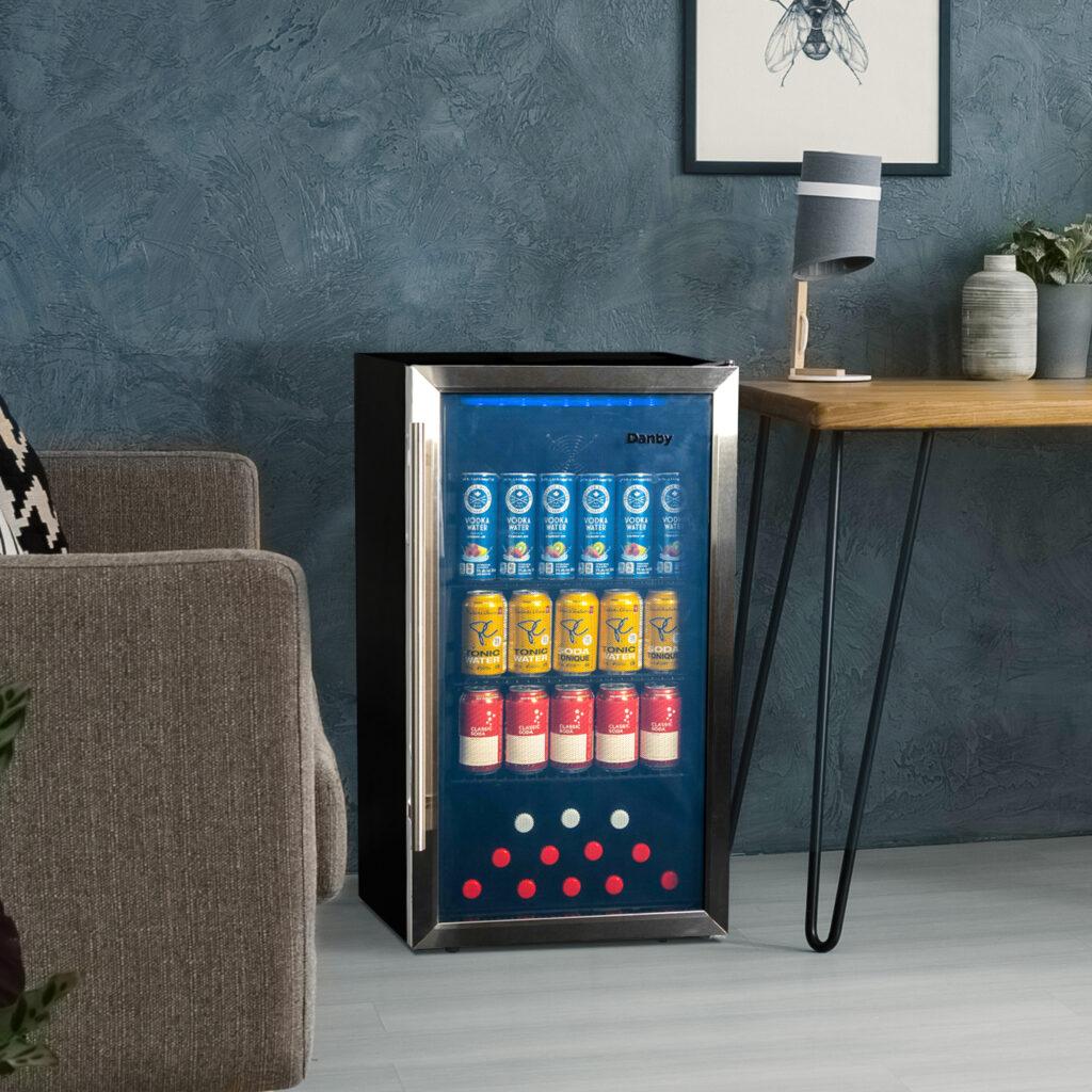 Danby 3.1 cu. ft. Free-Standing Beverage Center in Stainless Steel